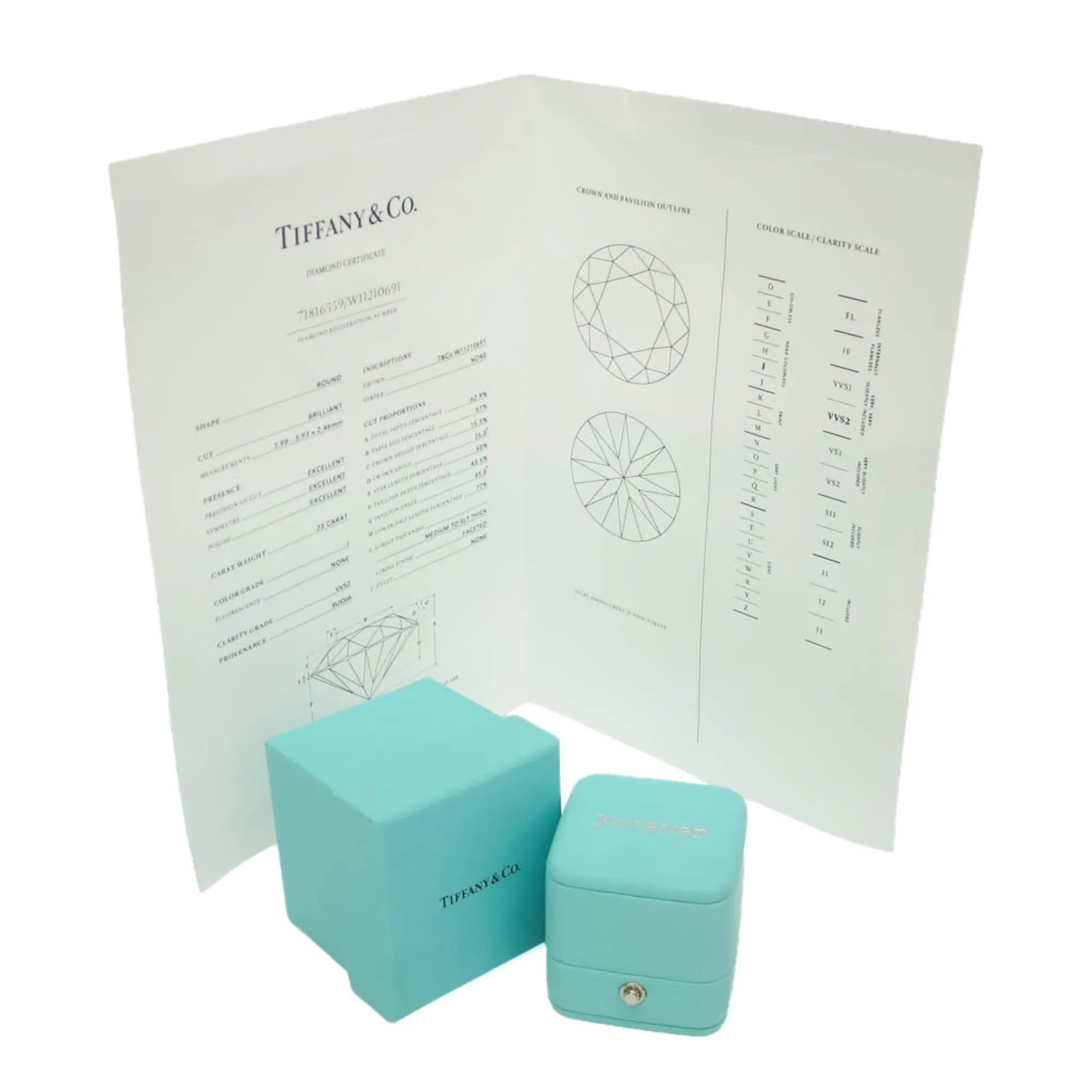 Tiffany & Co. Harmony Solitaire Platinum With Rbc Diamond Silver Platinum Ring Jewelry (Pre-Owned)