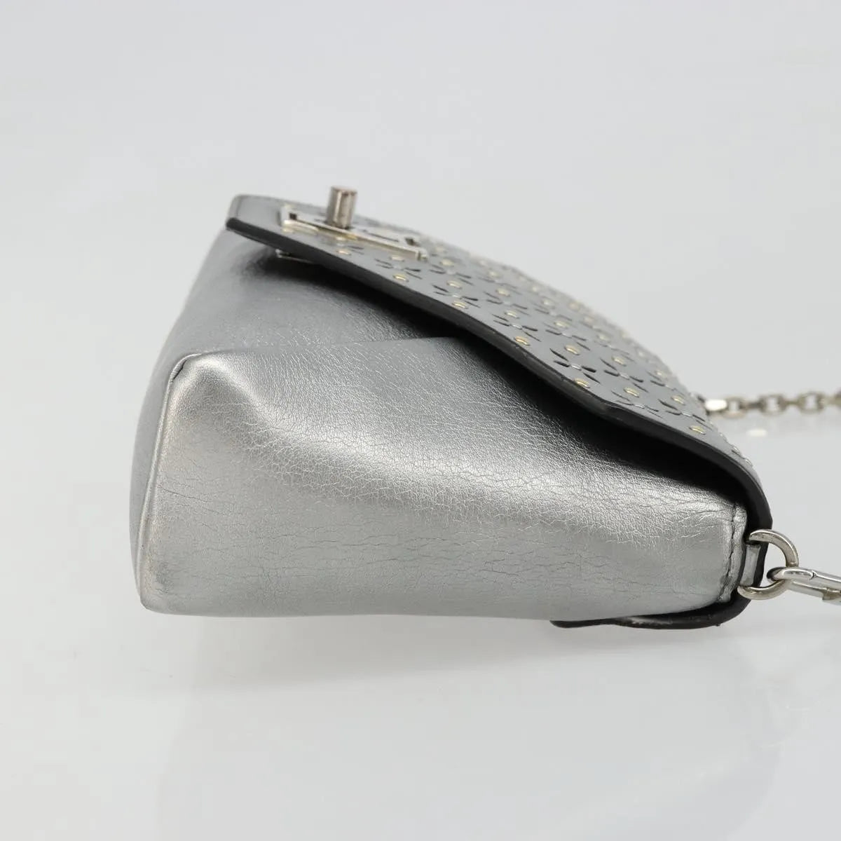 Louis Vuitton Love Note Chain Clutch Leather Silver Leather Shoulder Bag Bag (Pre-Owned)