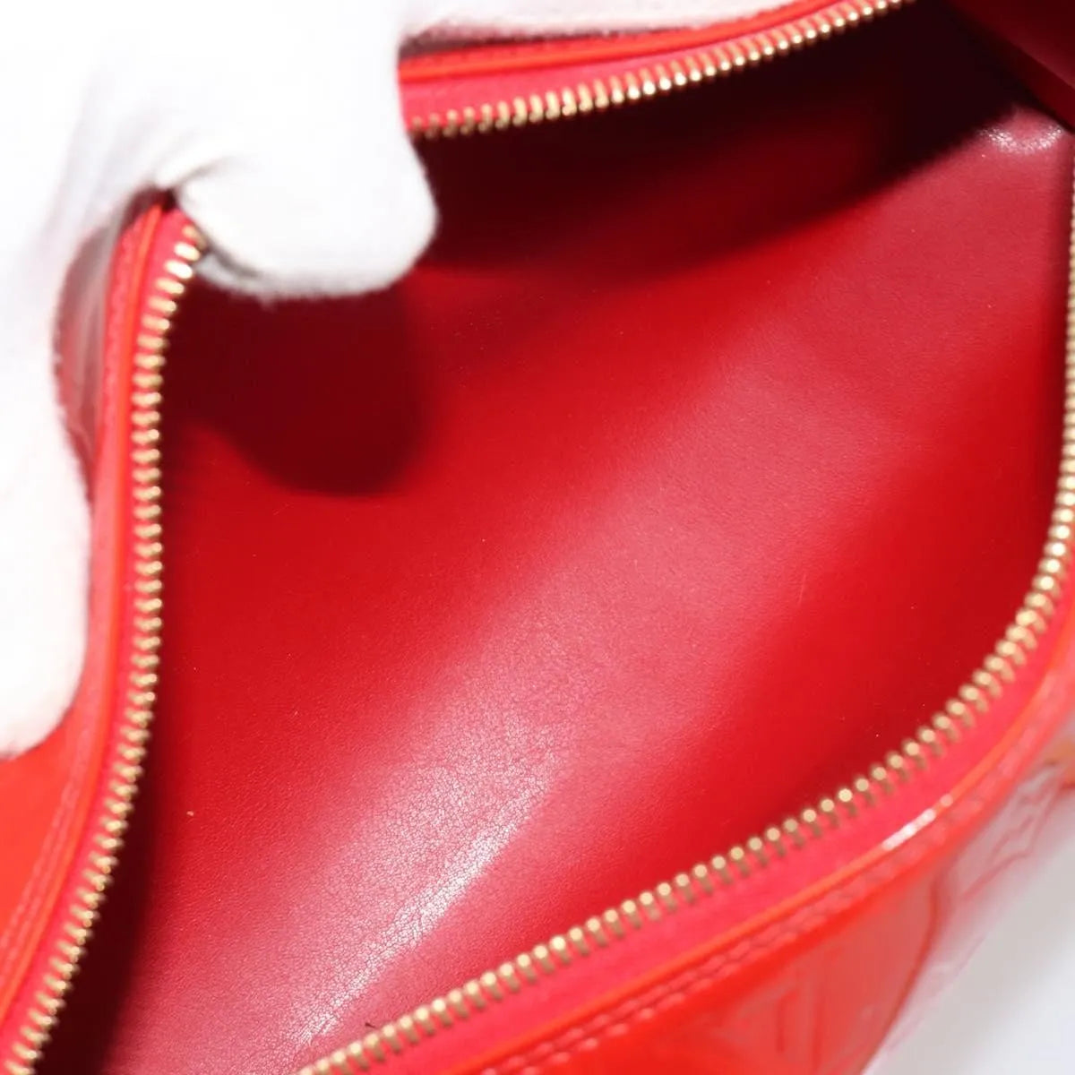 Louis Vuitton Bedford Monogram Vernis Red Patent_Leather Handbag (Pre-Owned)