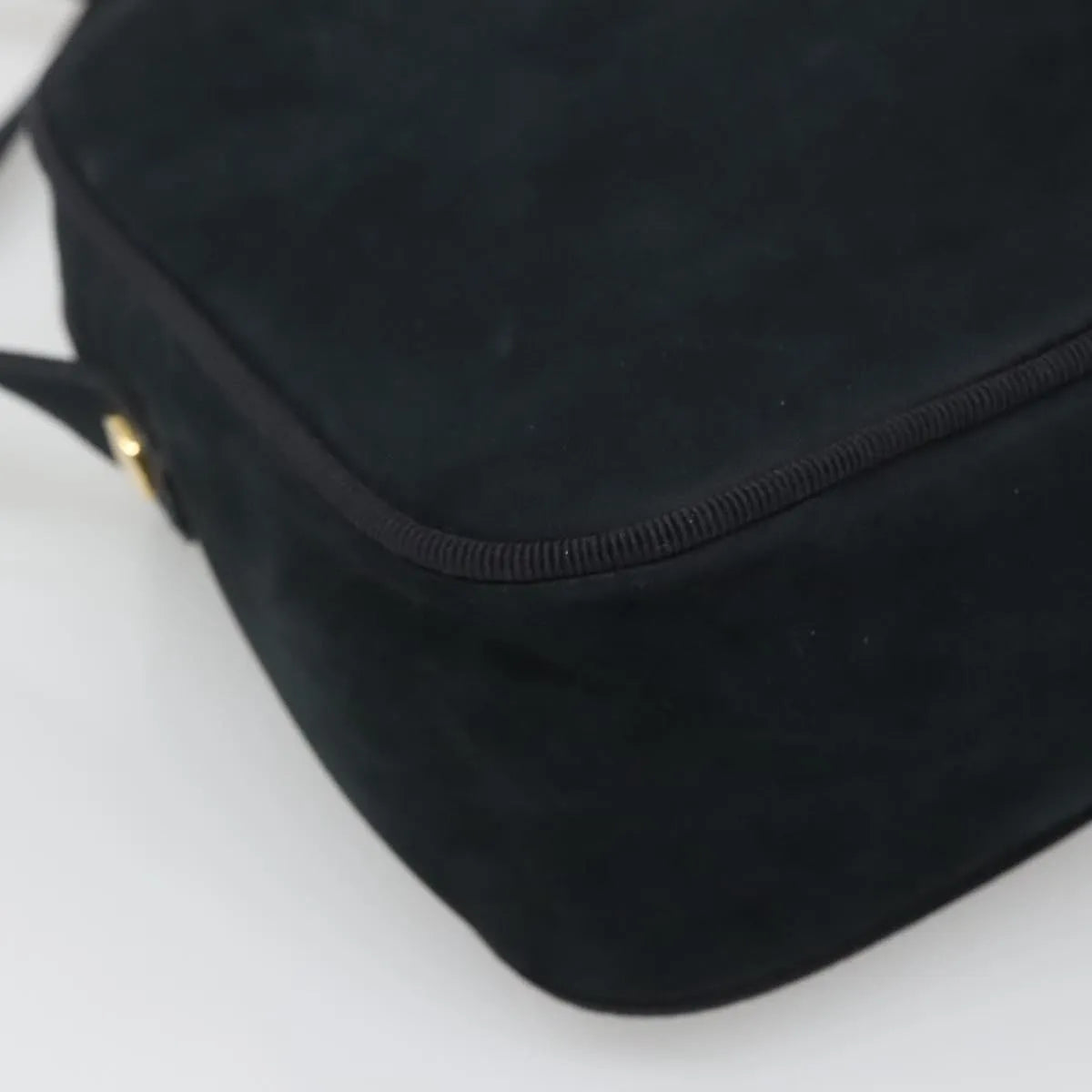 Salvatore Ferragamo Vara Bow Camera Suede Navy Suede Shoulder Bag Bag (Pre-Owned)
