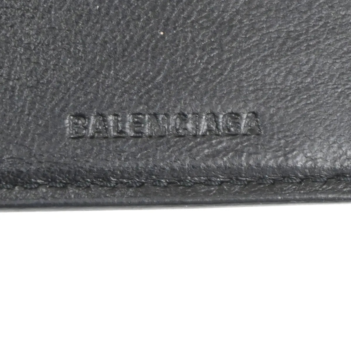 Balenciaga Trifold Leather Black Leather Wallets Accessory (Pre-Owned)