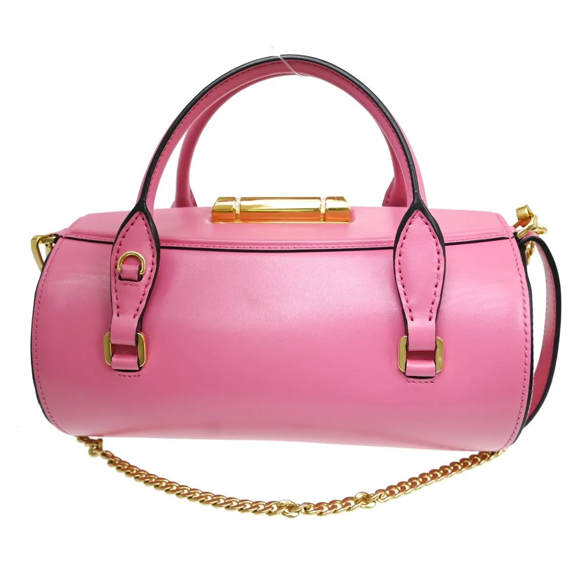 Prada Double Handle Satchel Vitello Daino Pink Leather Handbag (Pre-Owned)