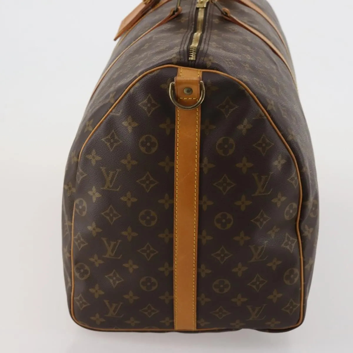 Louis Vuitton Keepall Bandoulière Monogram Brown Canvas Travel Bag Bag (Pre-Owned)