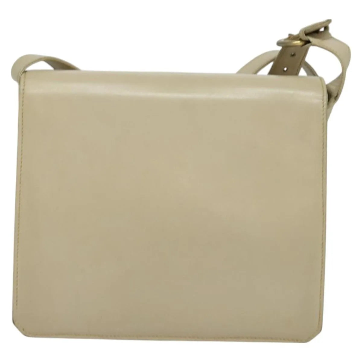 Gucci Vintage Flap Leather Beige Leather Shoulder Bag Bag (Pre-Owned)