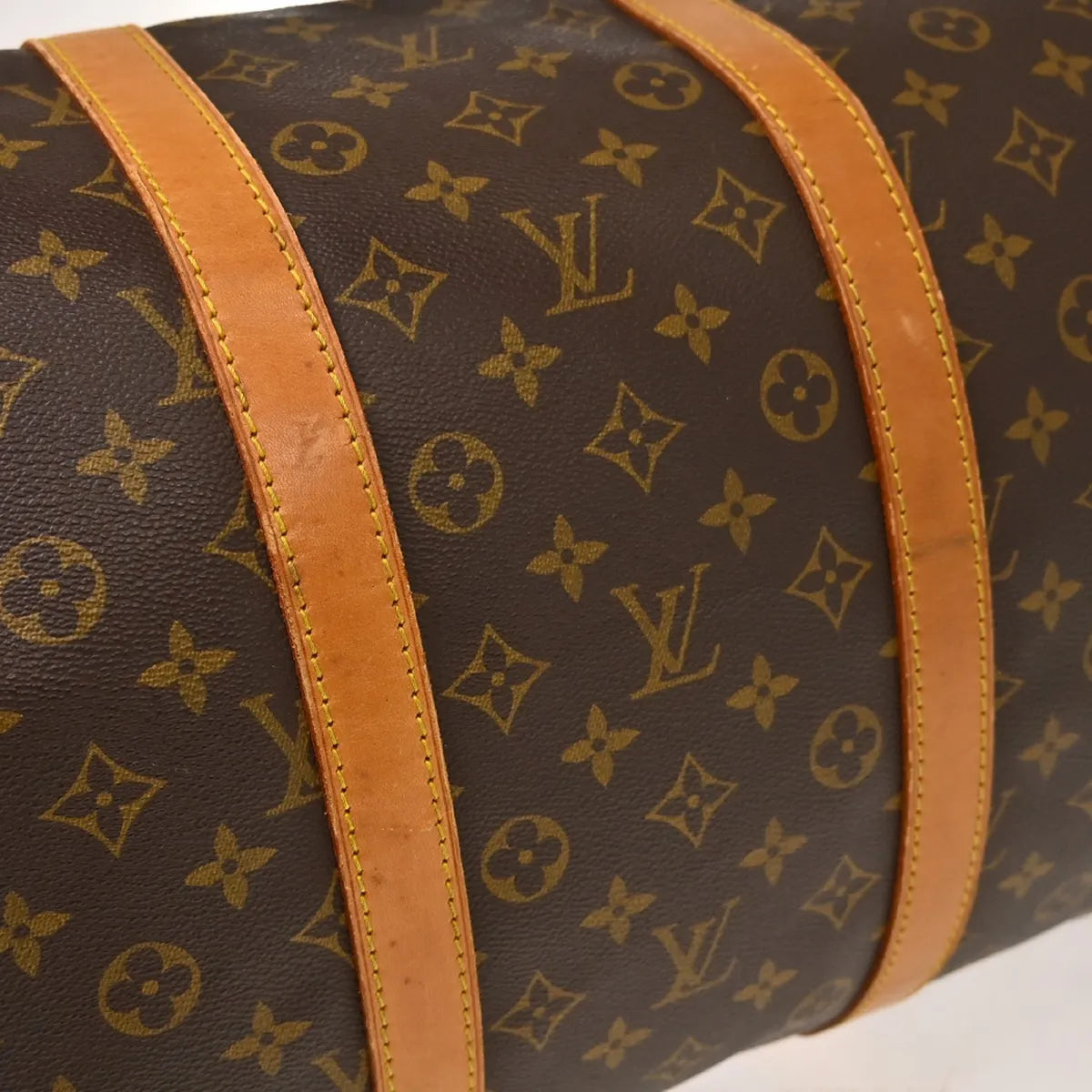 Louis Vuitton Keepall Canvas Brown Canvas Travel Bag Bag (Pre-Owned)