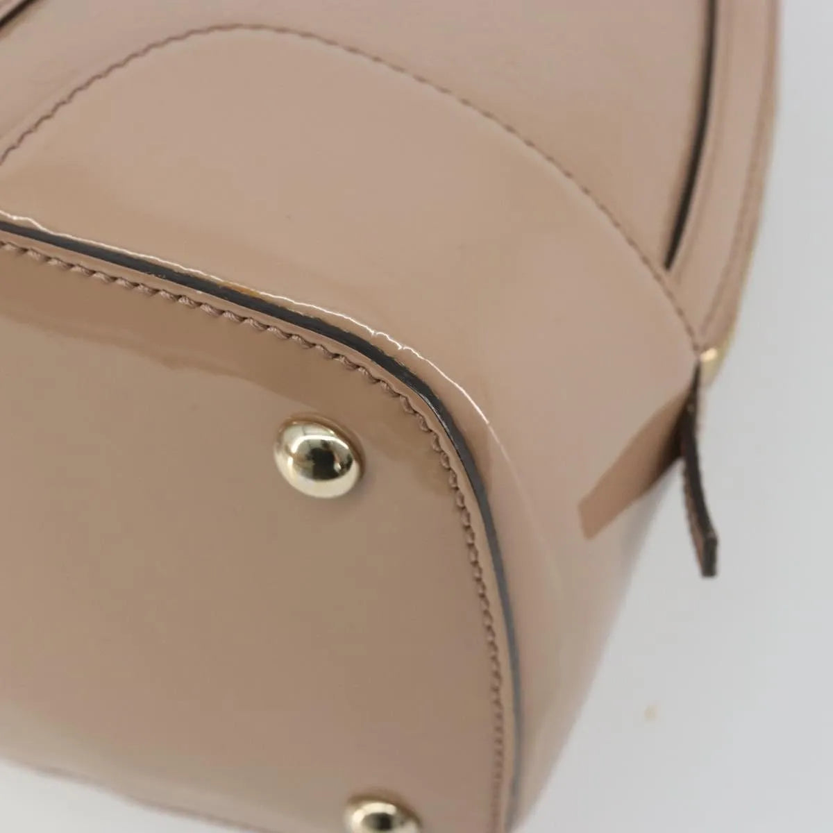 Gucci Nice Top Handle Microguccissima Patent Beige Patent_Leather Handbag (Pre-Owned)