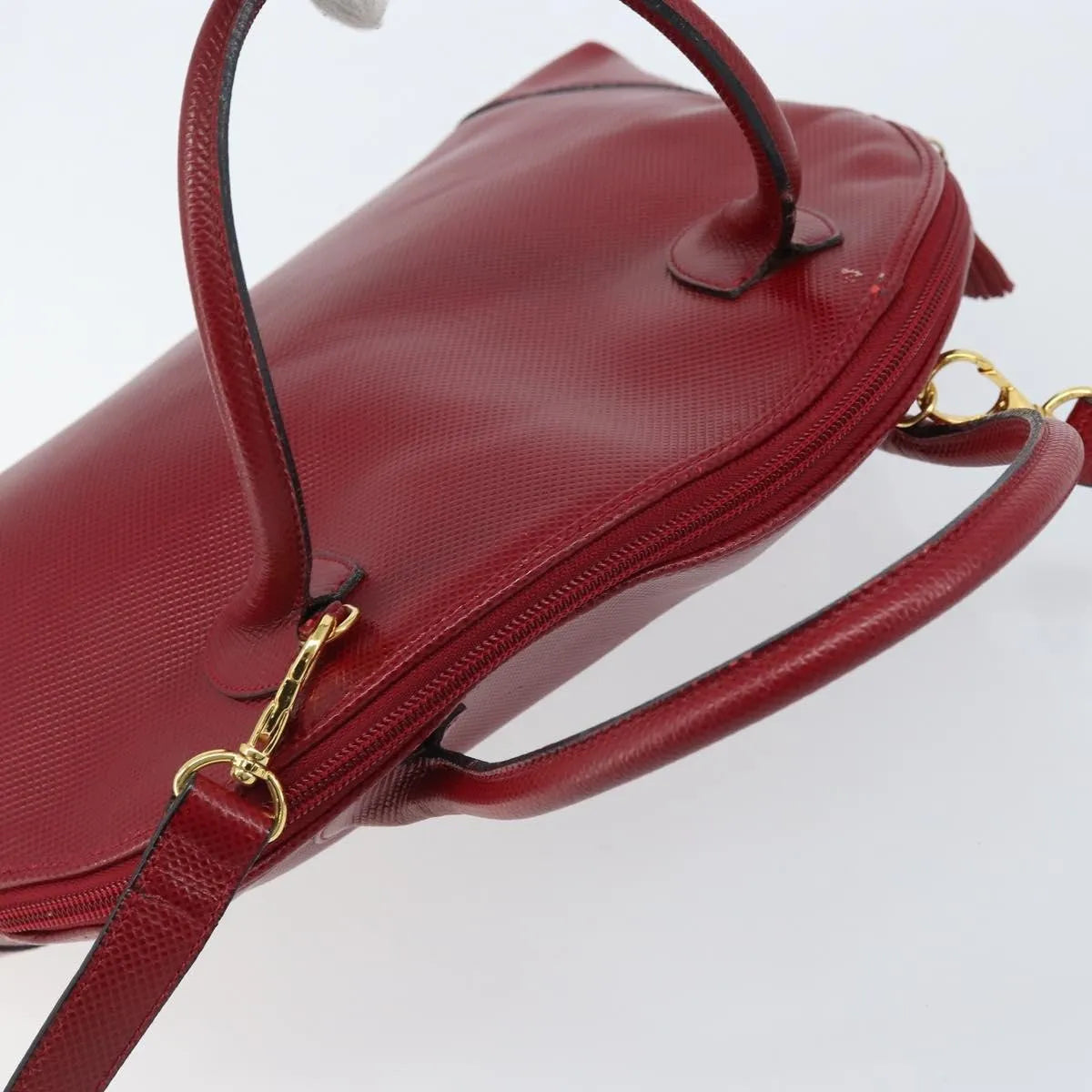 Bottega Veneta Vintage Leather Red Leather Handbag (Pre-Owned)