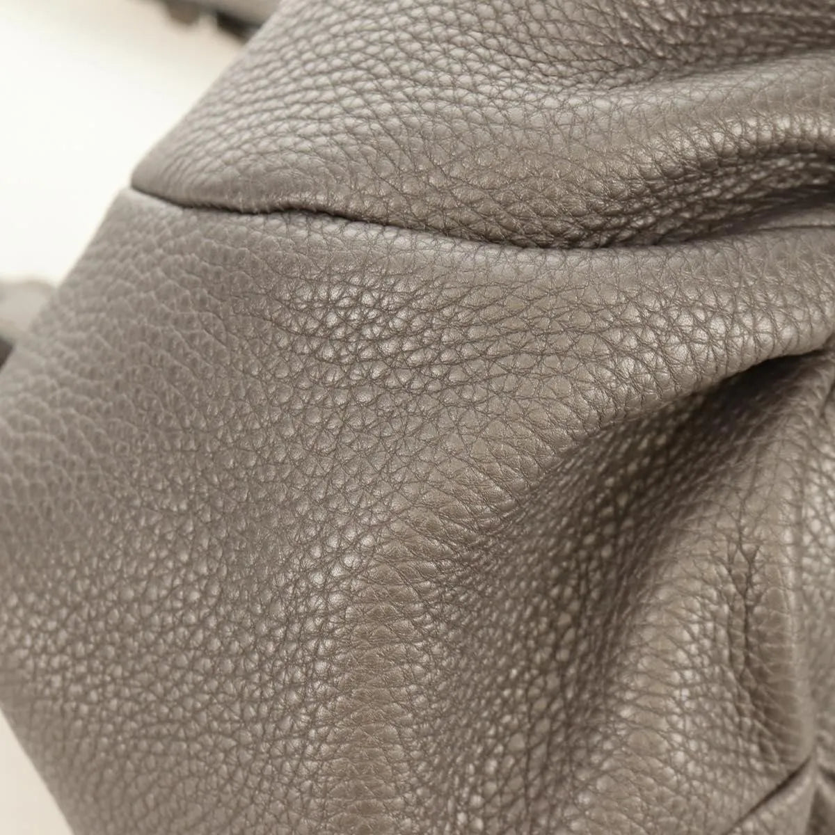 Fendi Selleria Pomodorino Leather Gray Leather Tote Bag Bag (Pre-Owned)