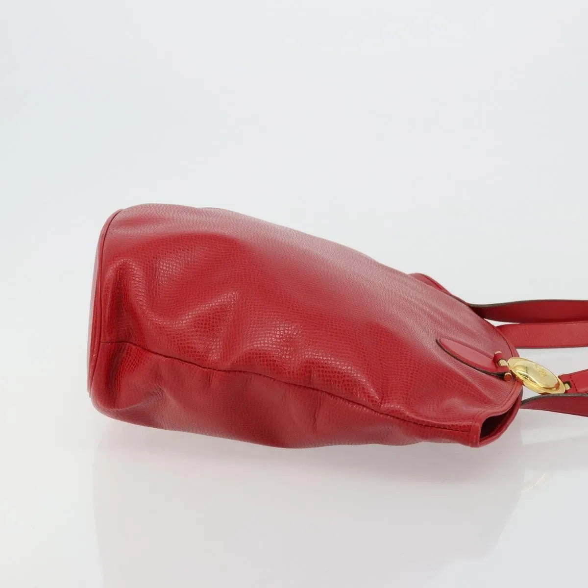 Christian Dior Vintage Tote Leather Red Leather Tote Bag Bag (Pre-Owned)