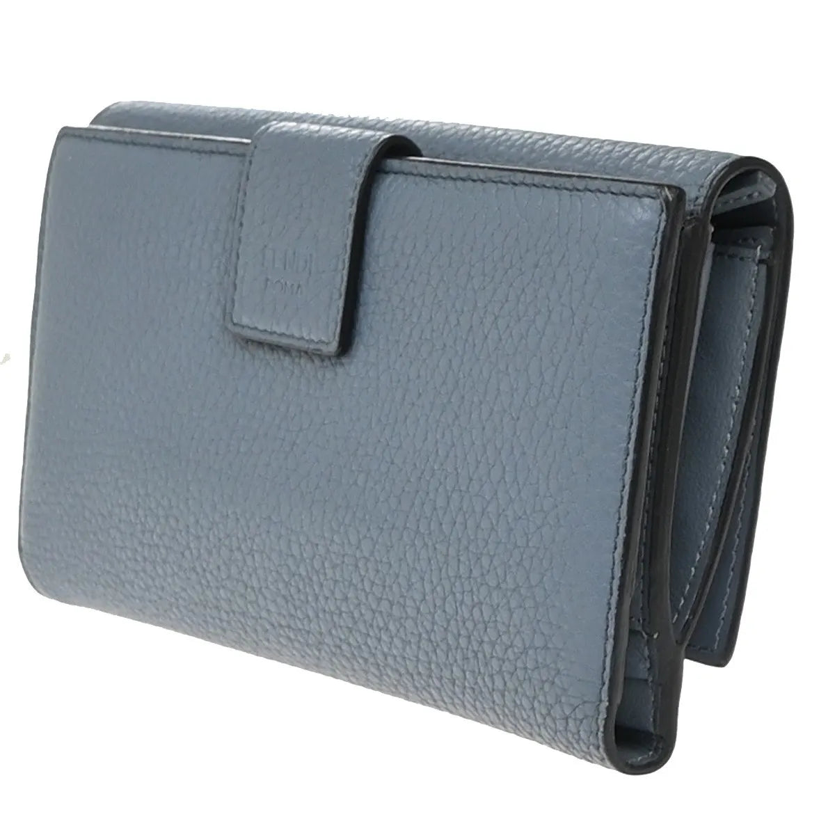 Fendi Peekaboo Leather Blue Leather Wallets Accessory (Pre-Owned)