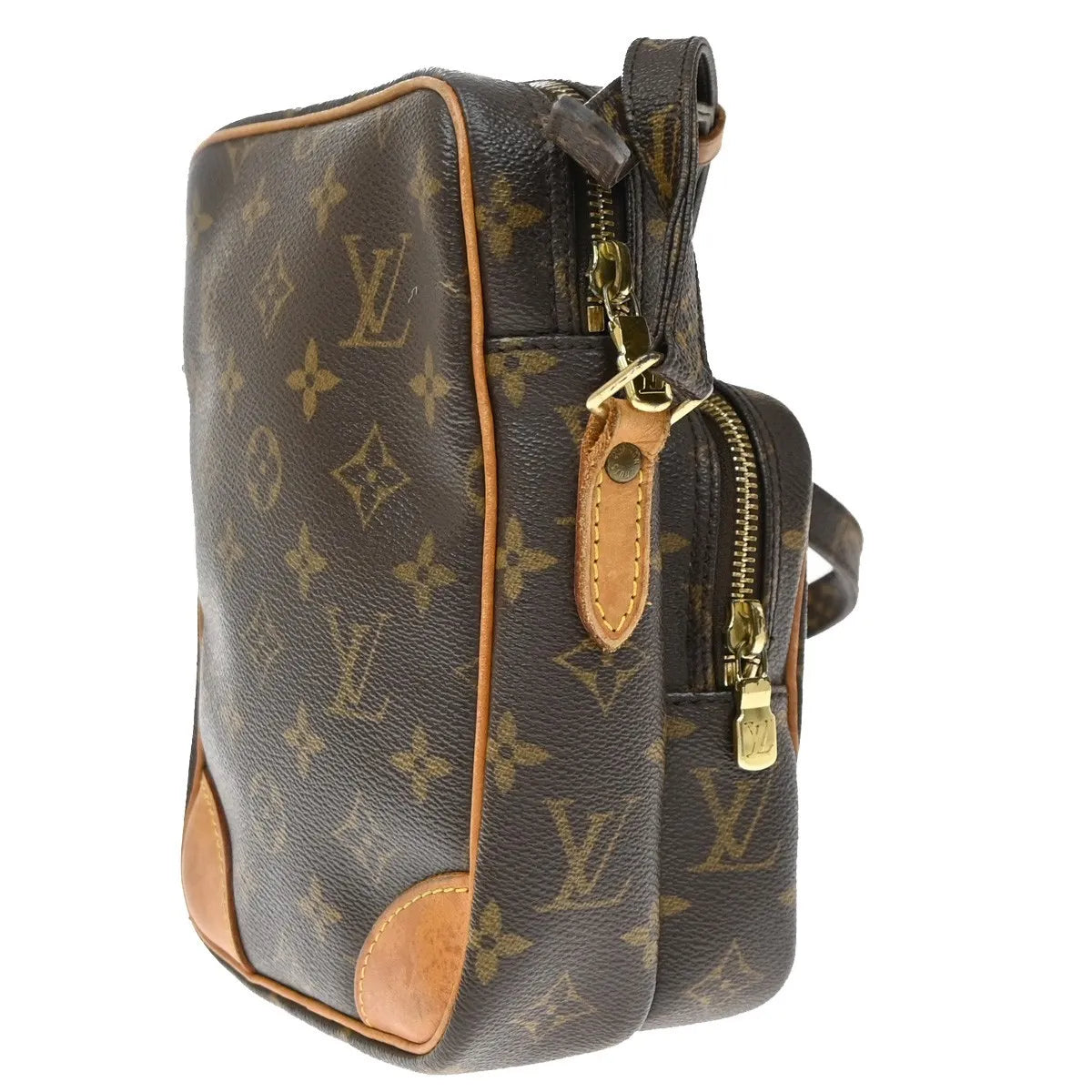 Louis Vuitton Amazone Monogram Canvas Brown Leather Shoulder Bag Bag (Pre-Owned)