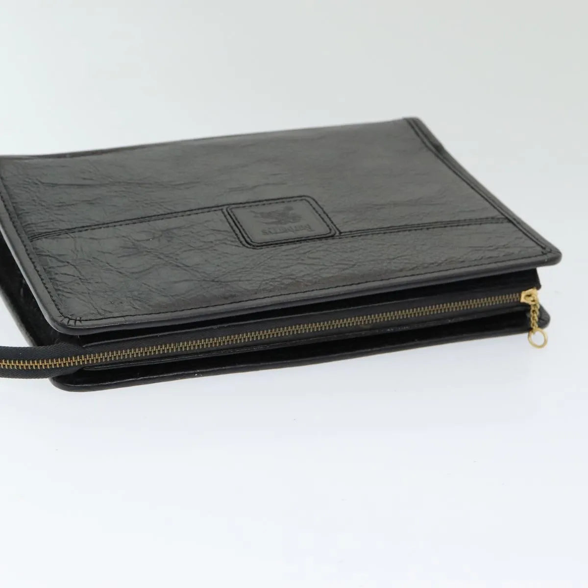 Burberry Vintage Leather Black Leather Clutche & Pouche Bag (Pre-Owned)