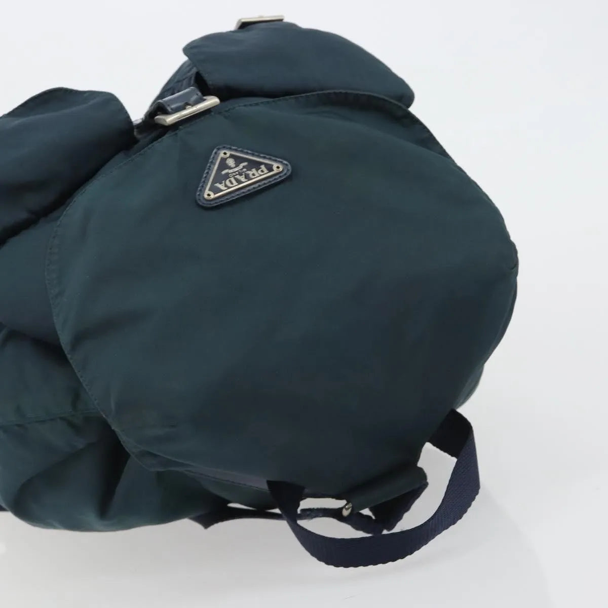 Prada Double Front Pocket Tessuto Navy Nylon Backpack Bag (Pre-Owned)