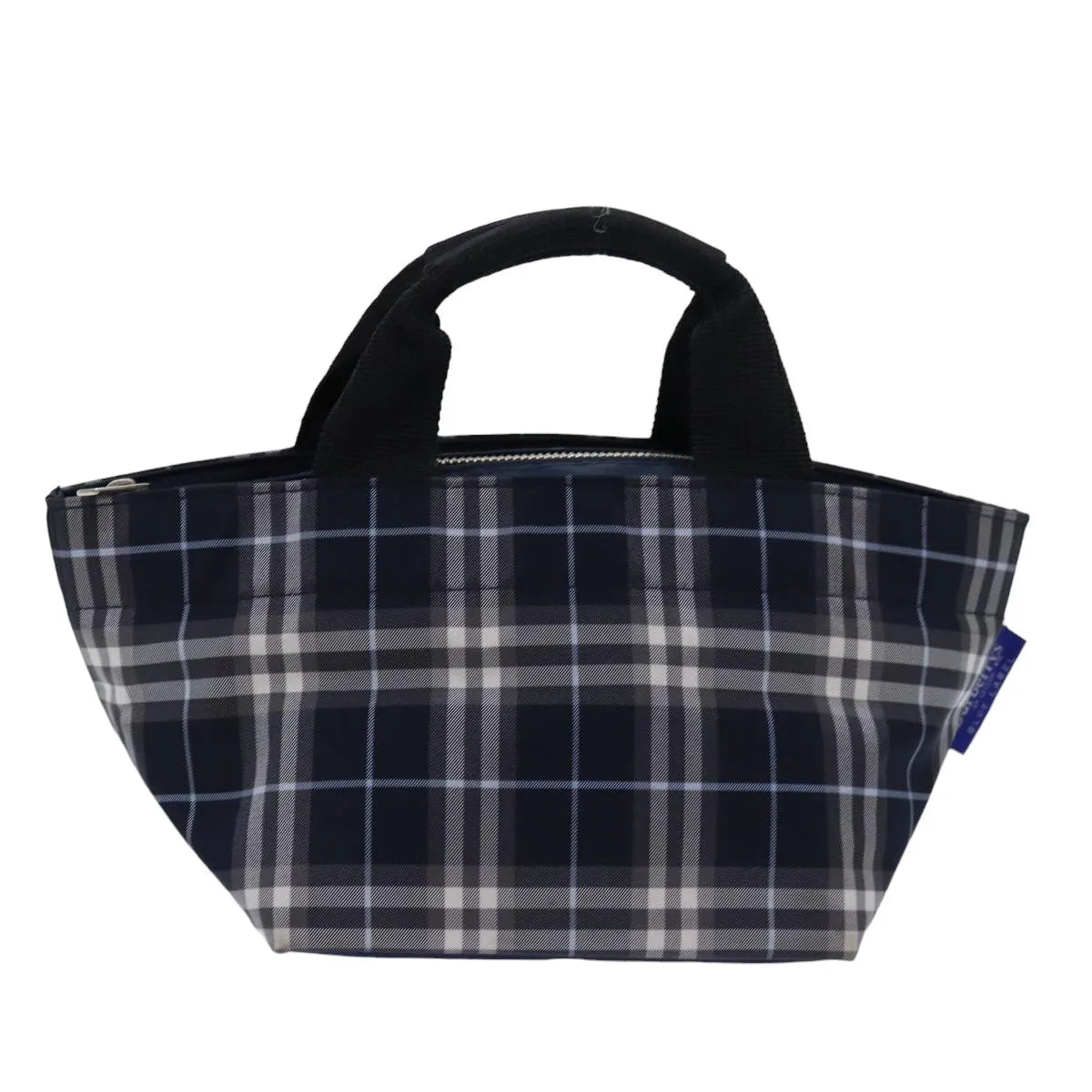 Burberry Nova Check Blue Label Nylon Navy Nylon Handbag (Pre-Owned)