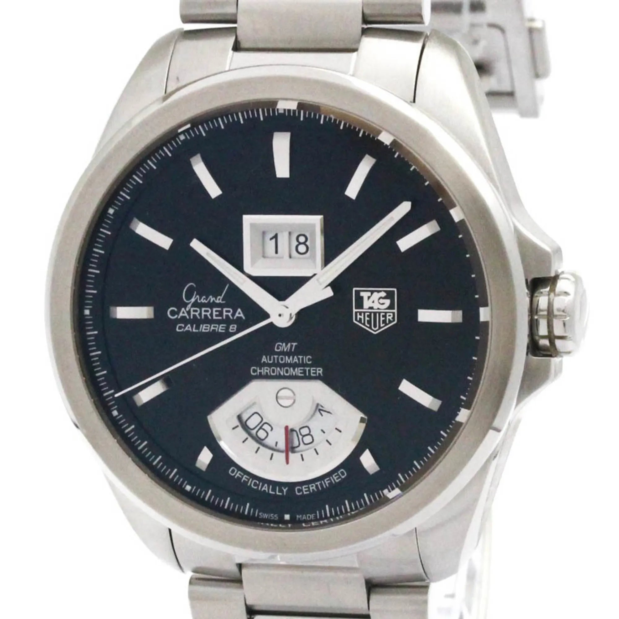Tag Heuer Grand Carrera Calibre 8 Stainless Steel Watch (Pre-Owned)