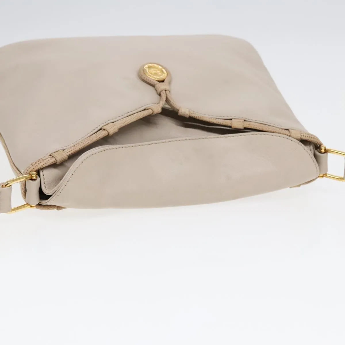 Celine Horse Carriage Leather Beige Leather Shoulder Bag Bag (Pre-Owned)