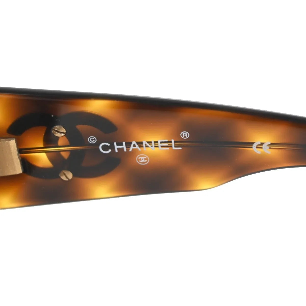 Chanel Logo Cc Plastic Brown Plastic Sunglasse Accessory (Pre-Owned)