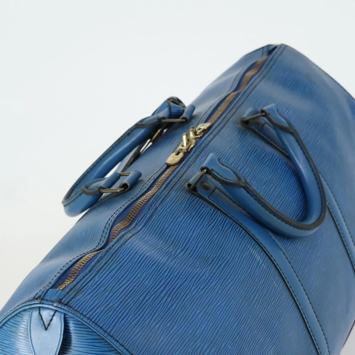 Louis Vuitton Keepall Epi Leather Blue Leather Travel Bag Bag (Pre-Owned)