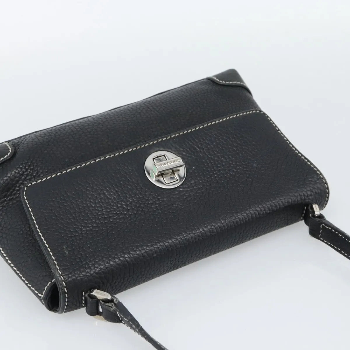 Tiffany & Co. Vintage Leather Black Leather Shoulder Bag Bag (Pre-Owned)
