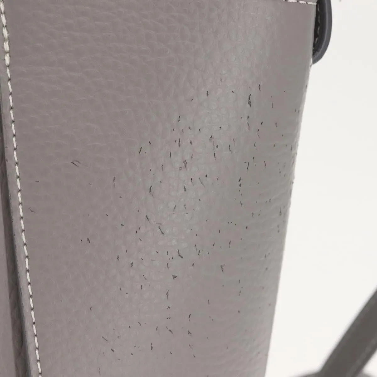 Stella Mccartney Alter Tote Leather Gray Leather Tote Bag Bag (Pre-Owned)