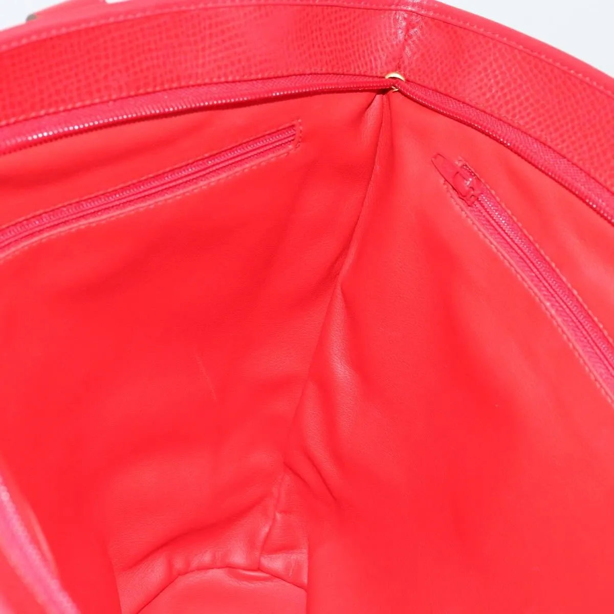 Christian Dior Vintage Tote Leather Red Leather Tote Bag Bag (Pre-Owned)