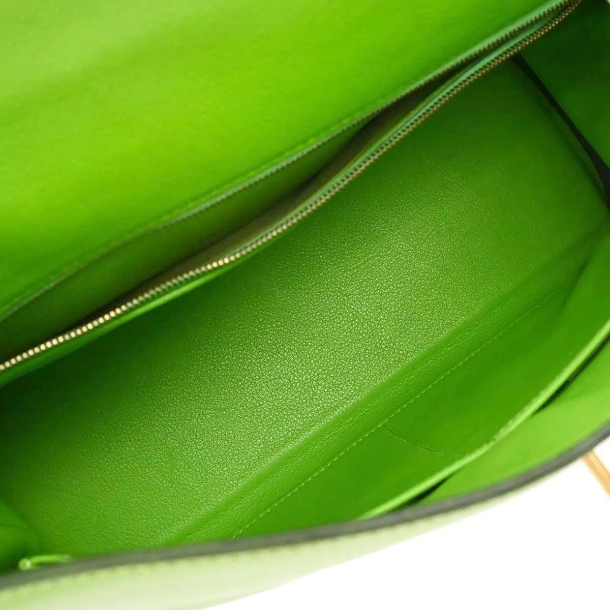 Hermes Kelly Sellier Gullliver Green Calfskin Handbag (Pre-Owned)