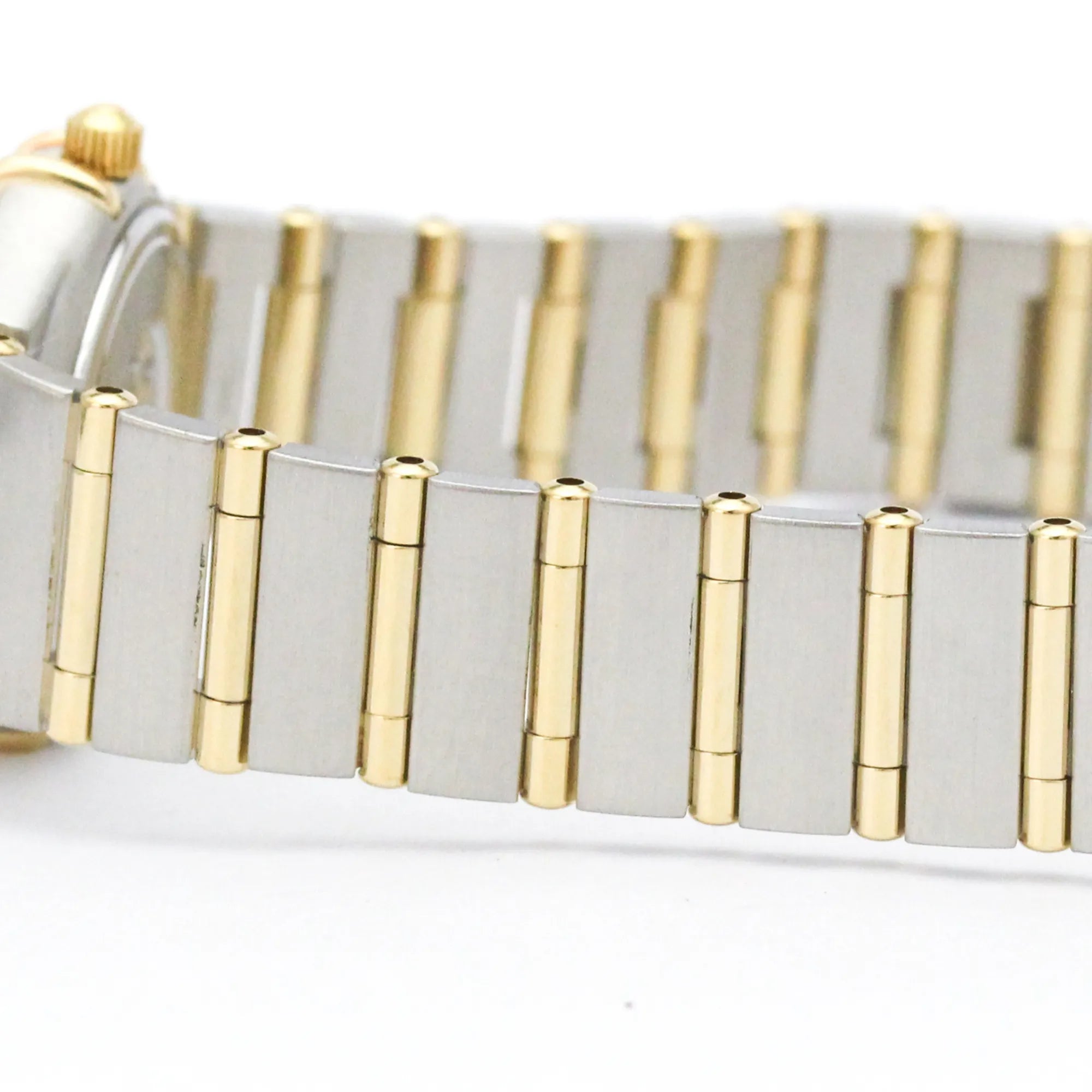 Omega Constellation Quartz Stainless Steel And Yellow Gold With Diamond Bezel And Markers And Mother Of Pearl Watch (Pre-Owned)