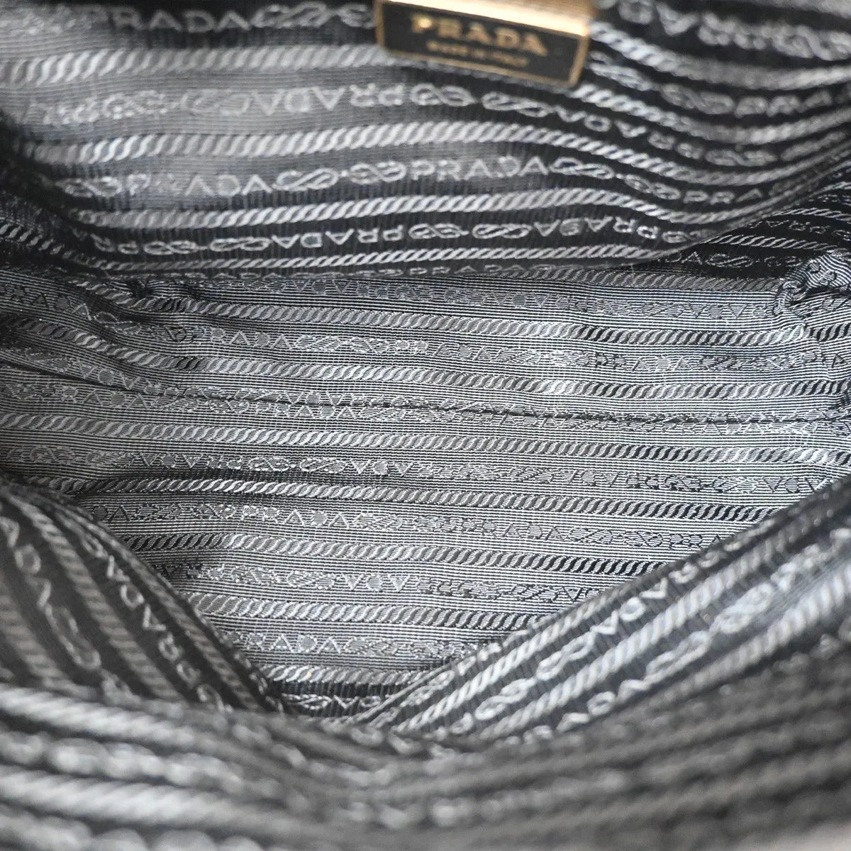 Prada Vintage Tessuto Black Nylon Handbag (Pre-Owned)