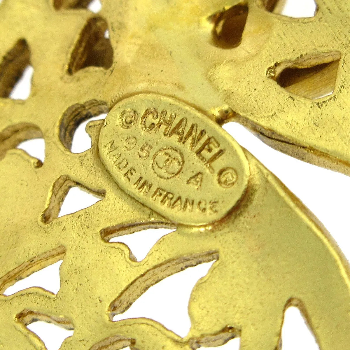 Chanel Logo Cc Gold-Plated Gold Gold_Plated Brooch Jewelry (Pre-Owned)