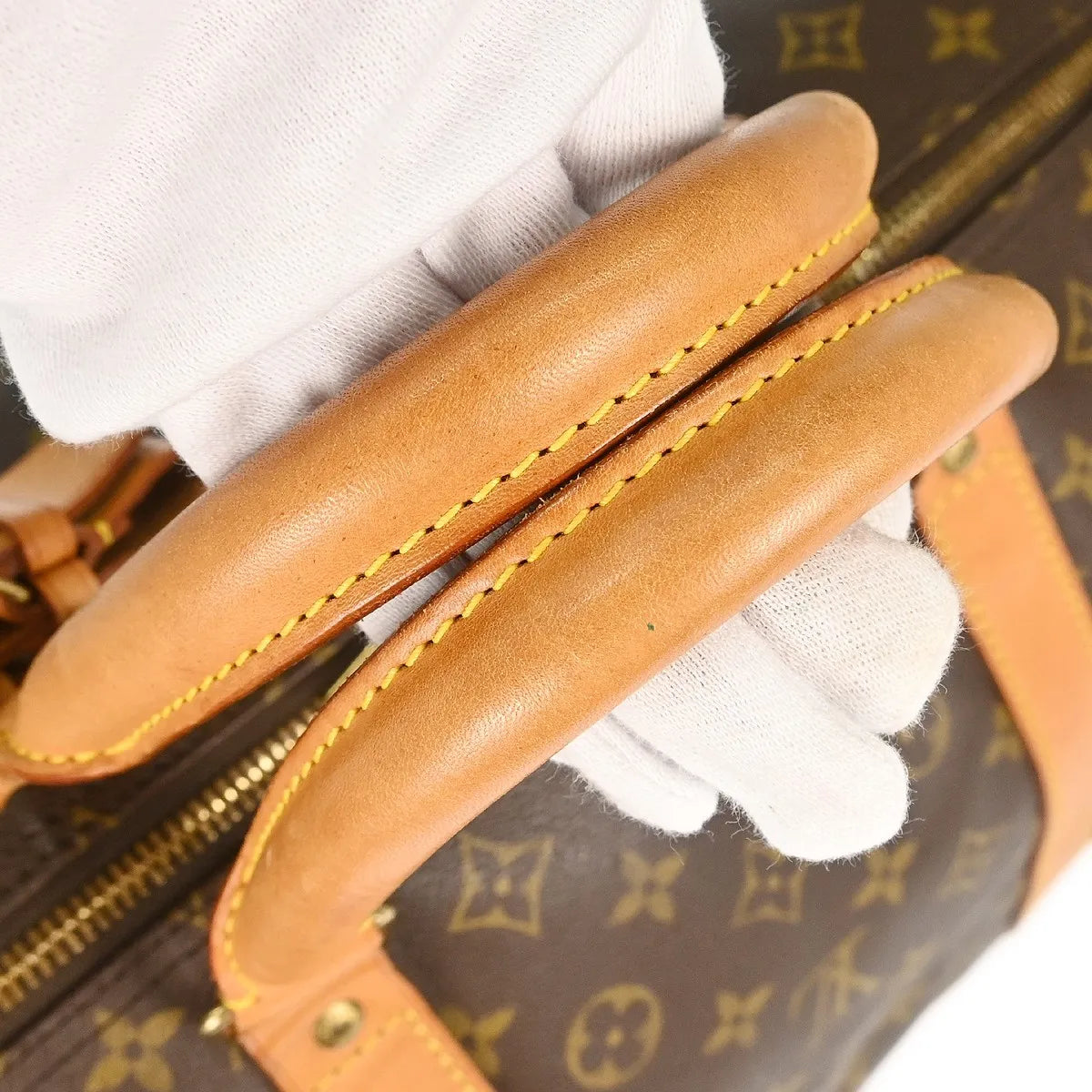 Louis Vuitton Keepall Bandouliere Monogram Canvas Brown Canvas Travel Bag Bag (Pre-Owned)