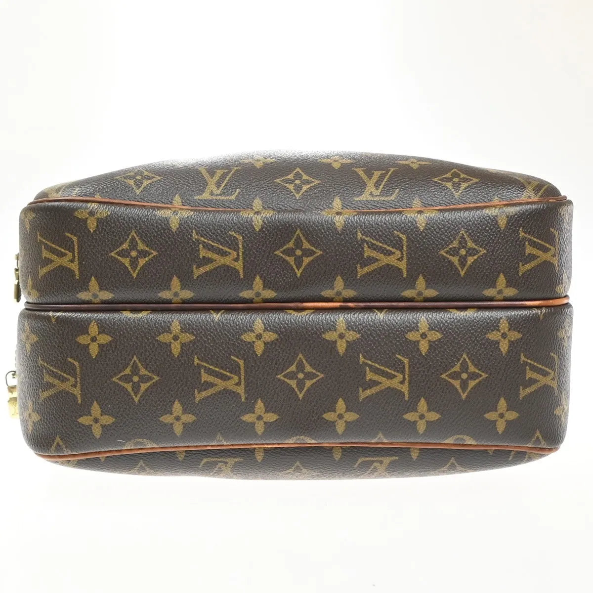 Louis Vuitton Reporter Monogram Canvas Brown Leather Shoulder Bag Bag (Pre-Owned)
