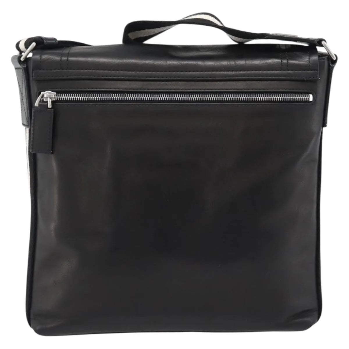 Bally Vintage Leather Black Leather Shoulder Bag Bag (Pre-Owned)