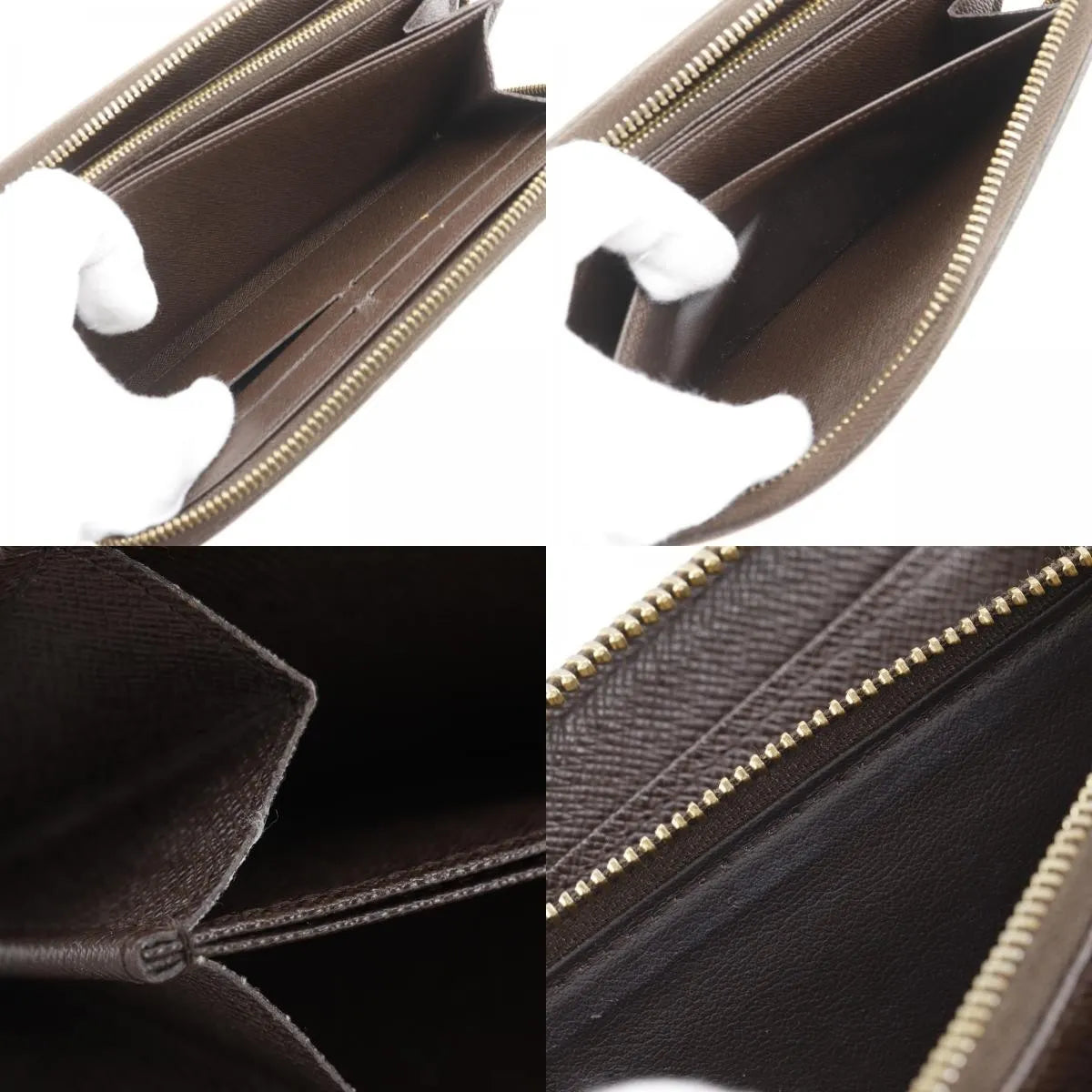 Louis Vuitton Zippy Organizer Damier Graphite Brown Canvas Wallets Accessory (Pre-Owned)