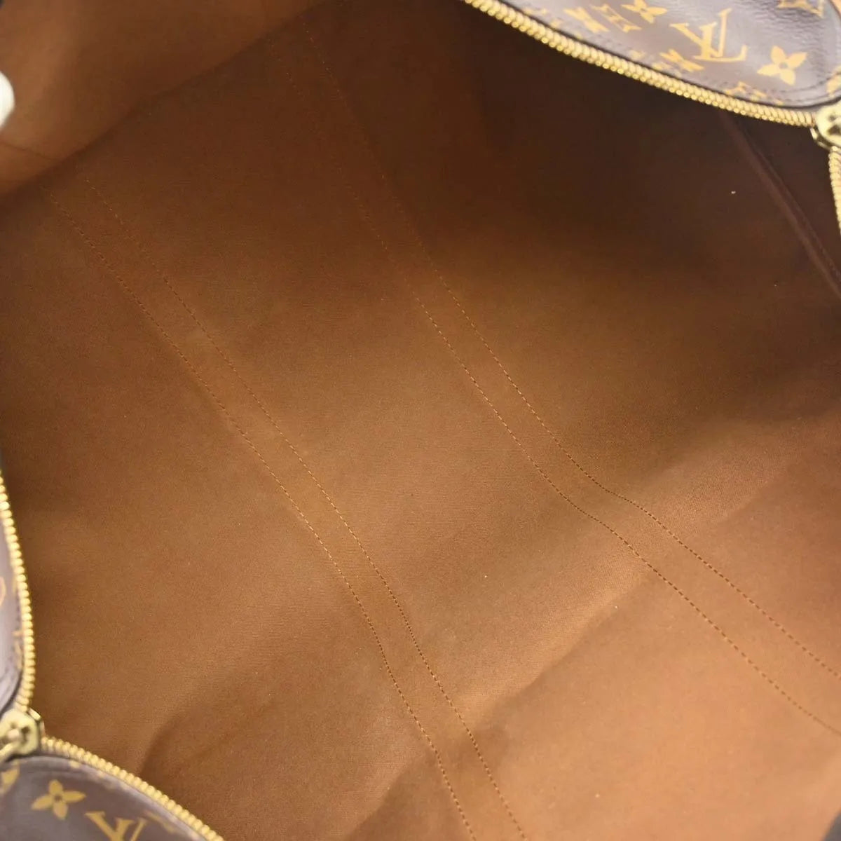Louis Vuitton Keepall Bandouliere Bag Monogram Canvas Brown Canvas Travel Bag Bag (Pre-Owned)