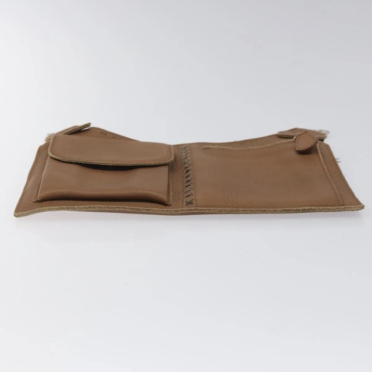 Bottega Veneta Vintage Front Pocket Waist Leather Brown Leather Clutche & Pouche Bag (Pre-Owned)