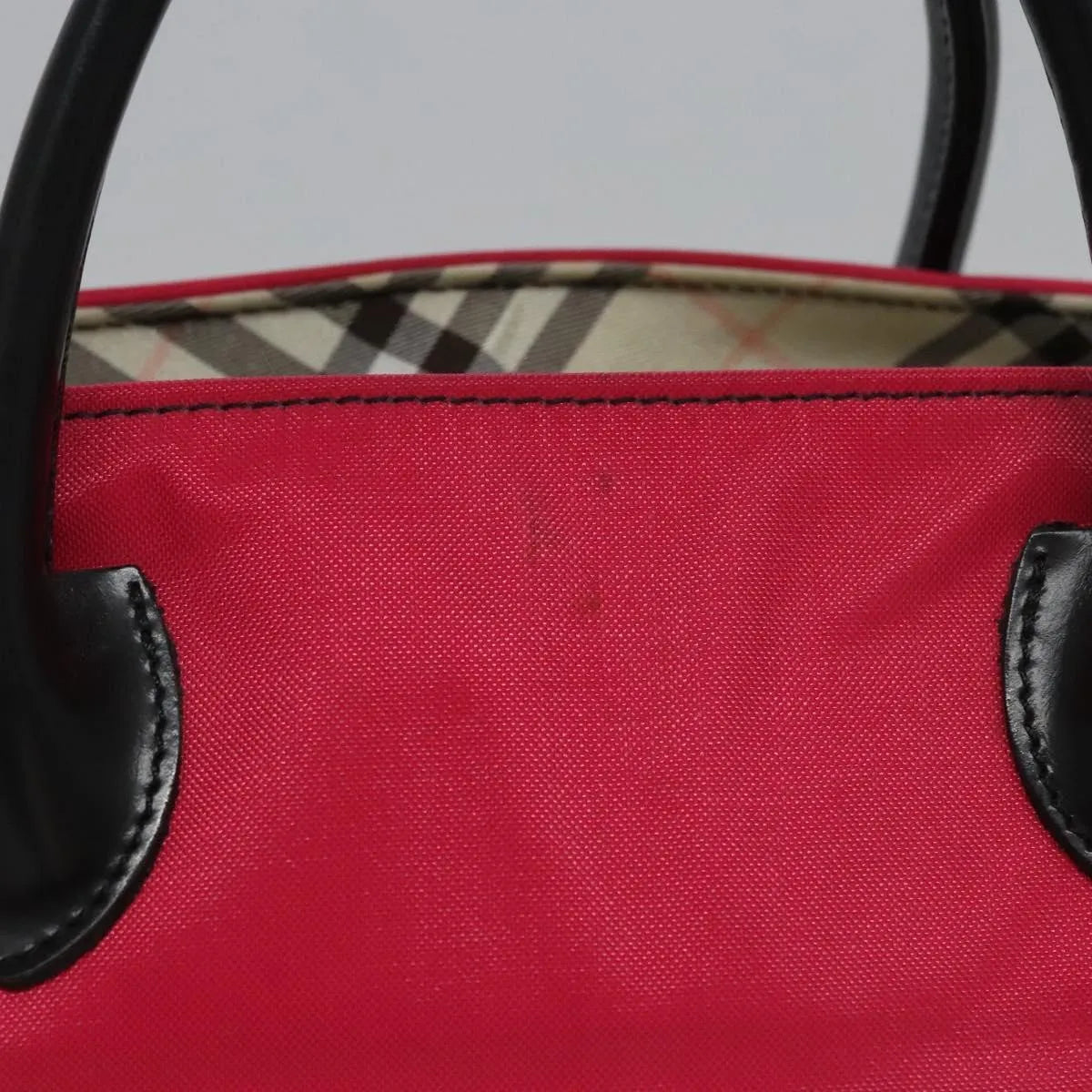 Burberry Blue Label Nylon Pink Nylon Tote Bag Bag (Pre-Owned)