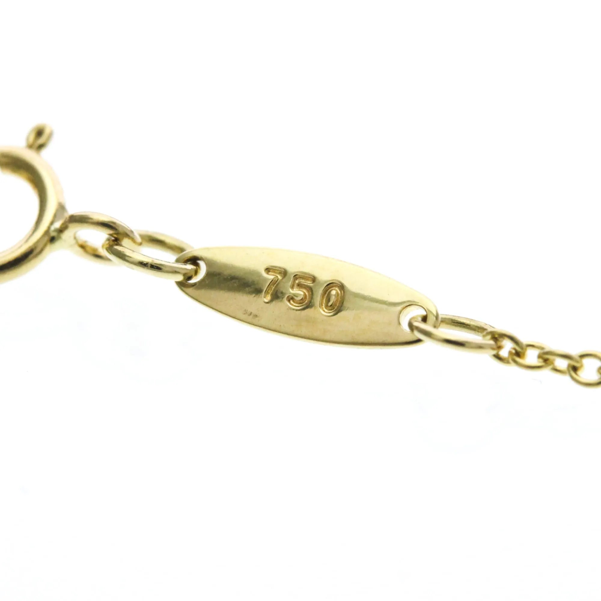 Tiffany & Co. Elsa Peretti Open Heart Pendant 18K Yellow Gold Gold Yellow_Gold Necklace Jewelry (Pre-Owned)