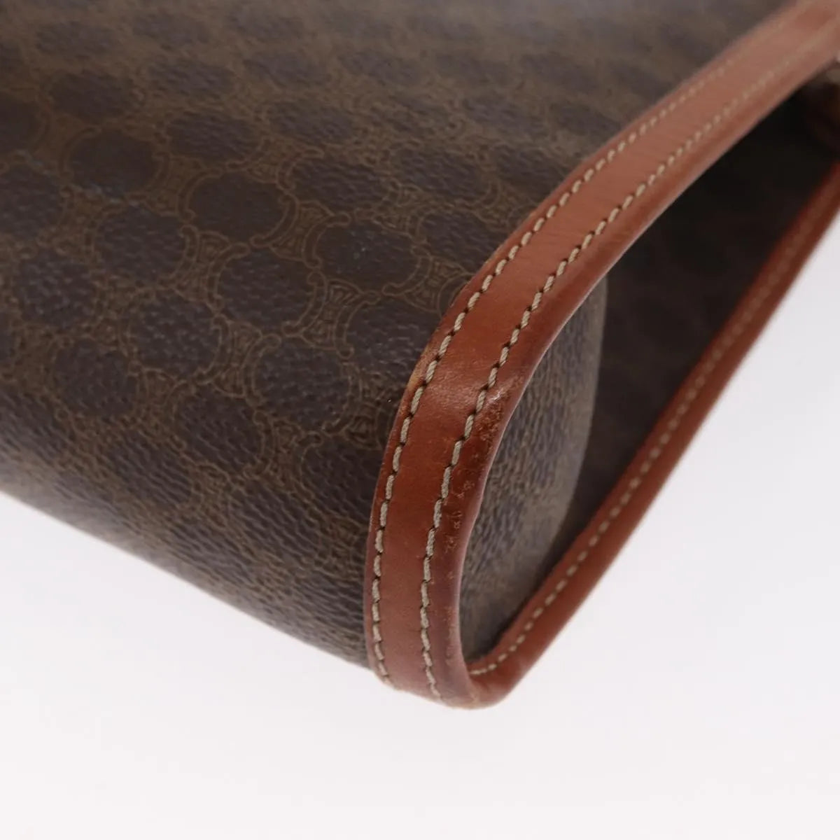 Celine Macadam Pochette Canvas And Leather Brown Canvas Clutche & Pouche Bag (Pre-Owned)