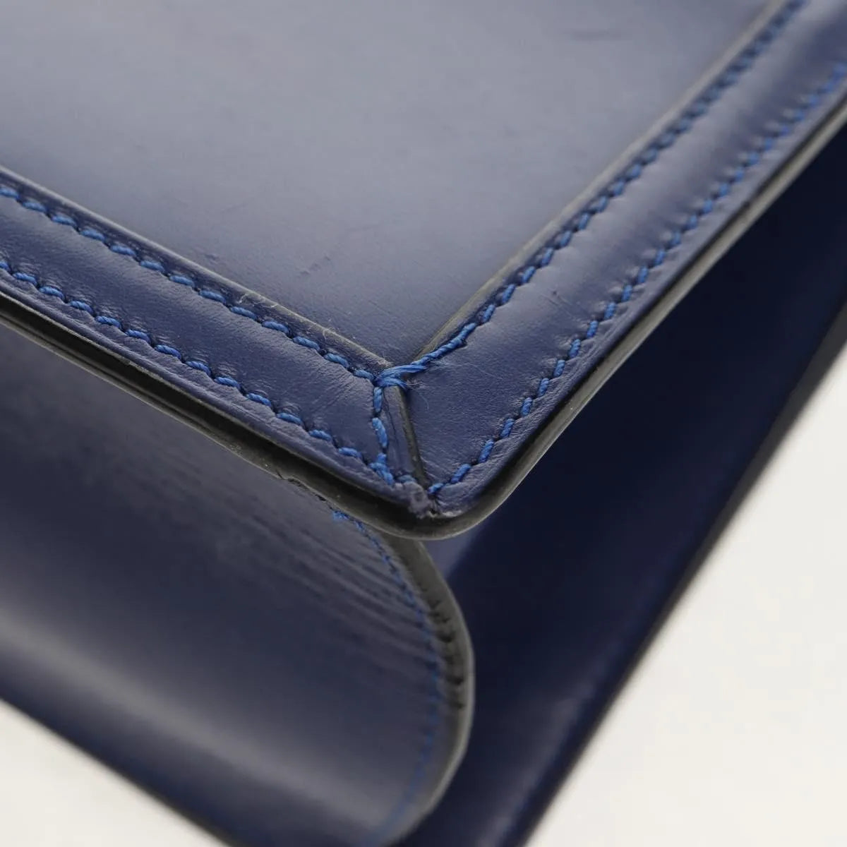Loewe Barcelona Leather Blue Leather Shoulder Bag Bag (Pre-Owned)