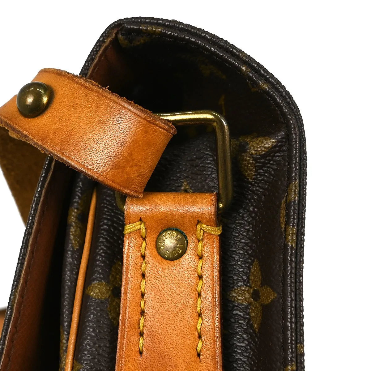 Louis Vuitton Cartouchiere Monogram Canvas Brown Canvas Shoulder Bag Bag (Pre-Owned)