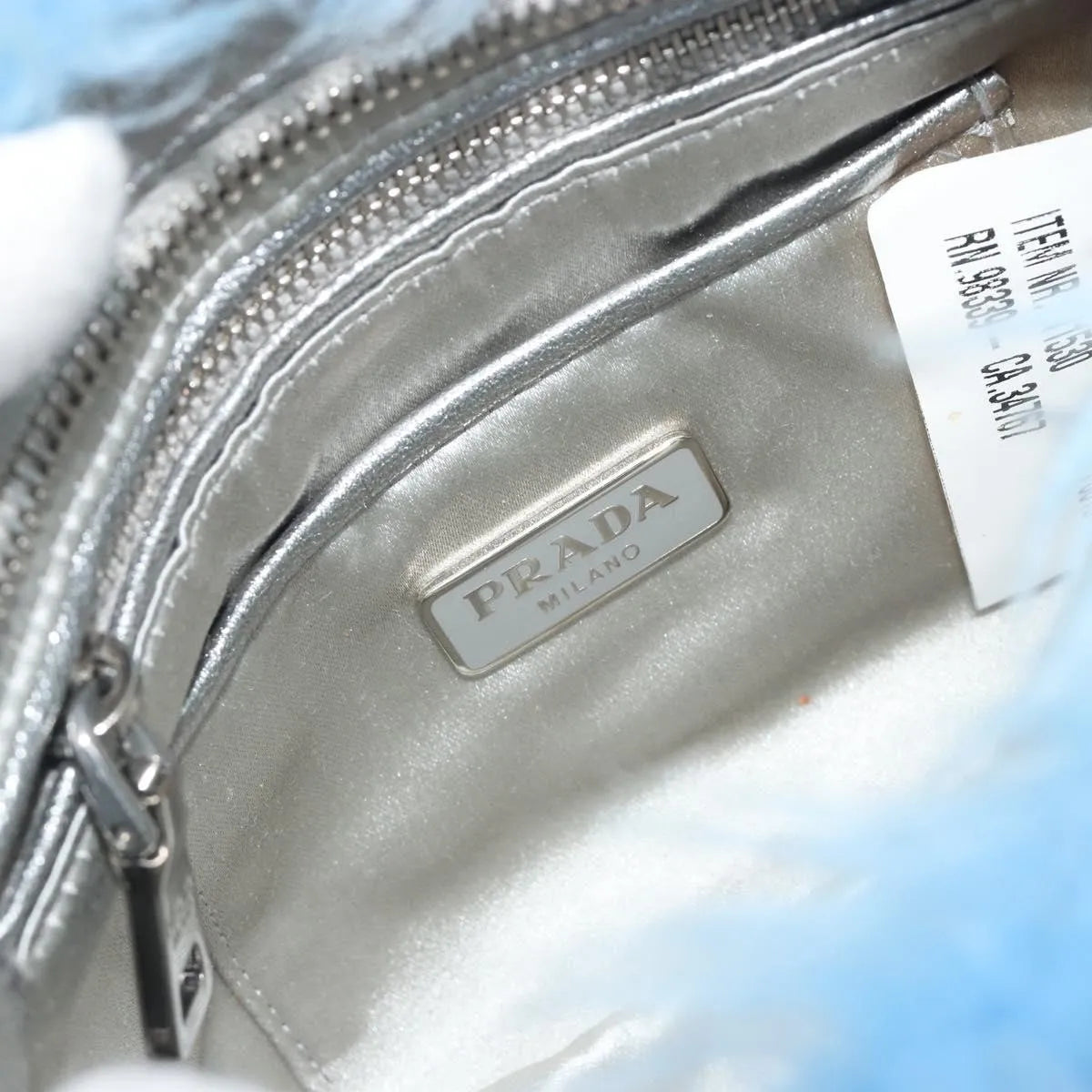 Prada Clutch Faux Fur Blue Fur Clutche & Pouche Bag (Pre-Owned)