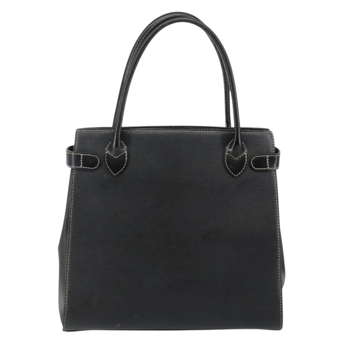 Burberry Vintage Leather Black Leather Handbag (Pre-Owned)