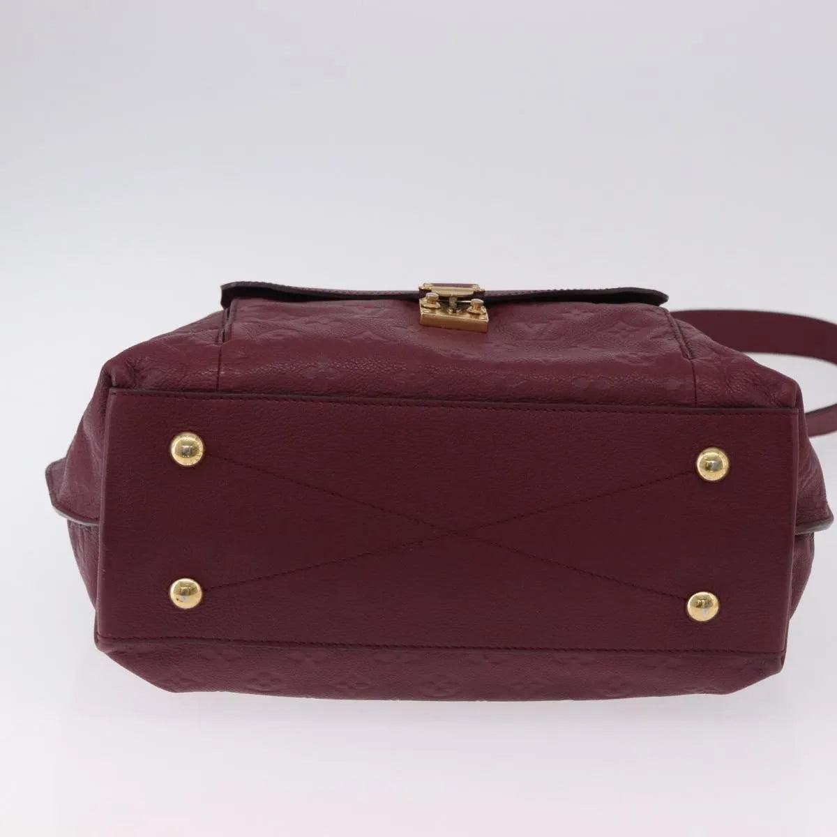 Louis Vuitton Metis Hobo Monogram Empreinte Leather Burgundy Leather Handbag (Pre-Owned)