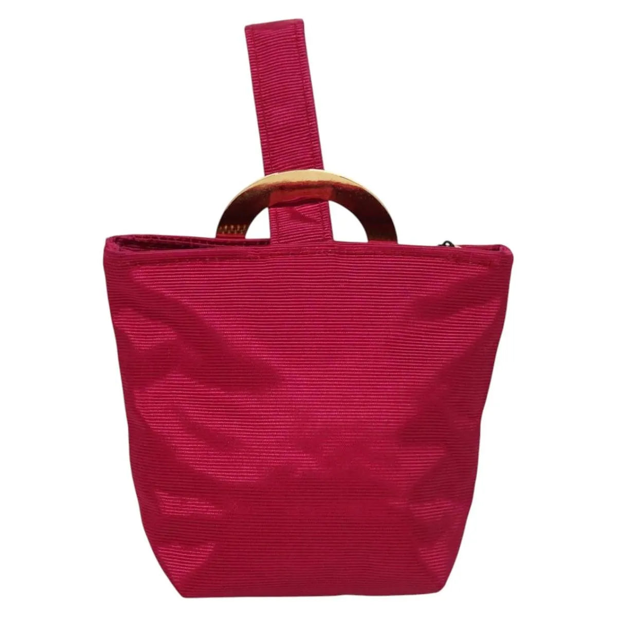 Celine Circle Logo Nylon Pink Nylon Clutche & Pouche Bag (Pre-Owned)