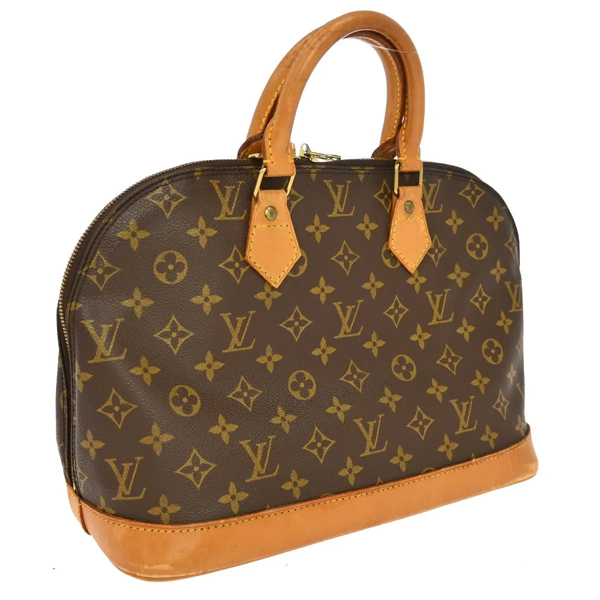 Louis Vuitton Alma Monogram Brown Canvas Handbag (Pre-Owned)