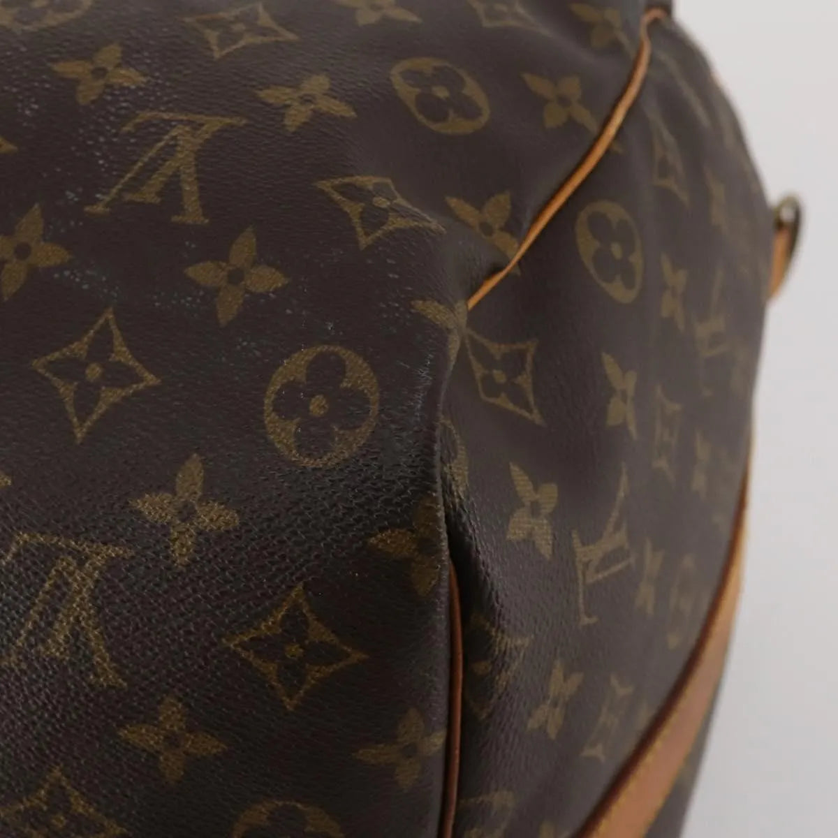 Louis Vuitton Keepall Bandoulière Monogram Brown Canvas Travel Bag Bag (Pre-Owned)