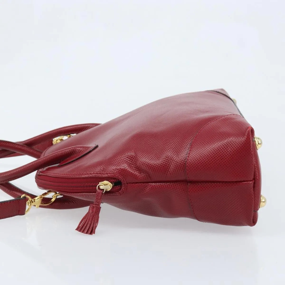 Bottega Veneta Vintage Leather Red Leather Handbag (Pre-Owned)