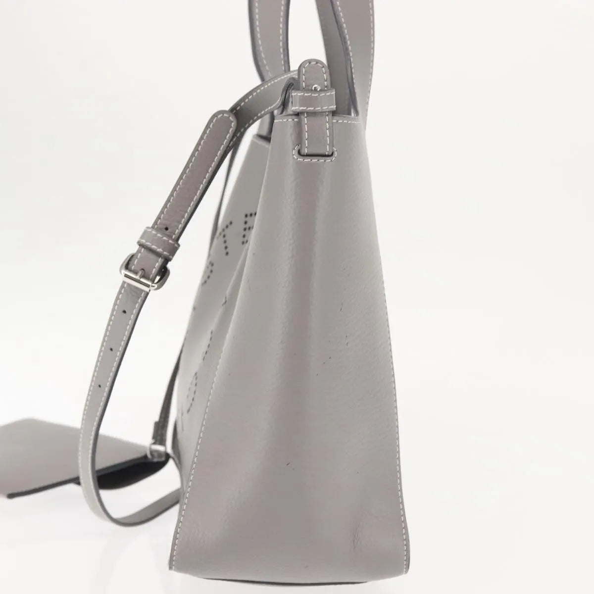 Stella Mccartney Alter Tote Leather Gray Leather Tote Bag Bag (Pre-Owned)
