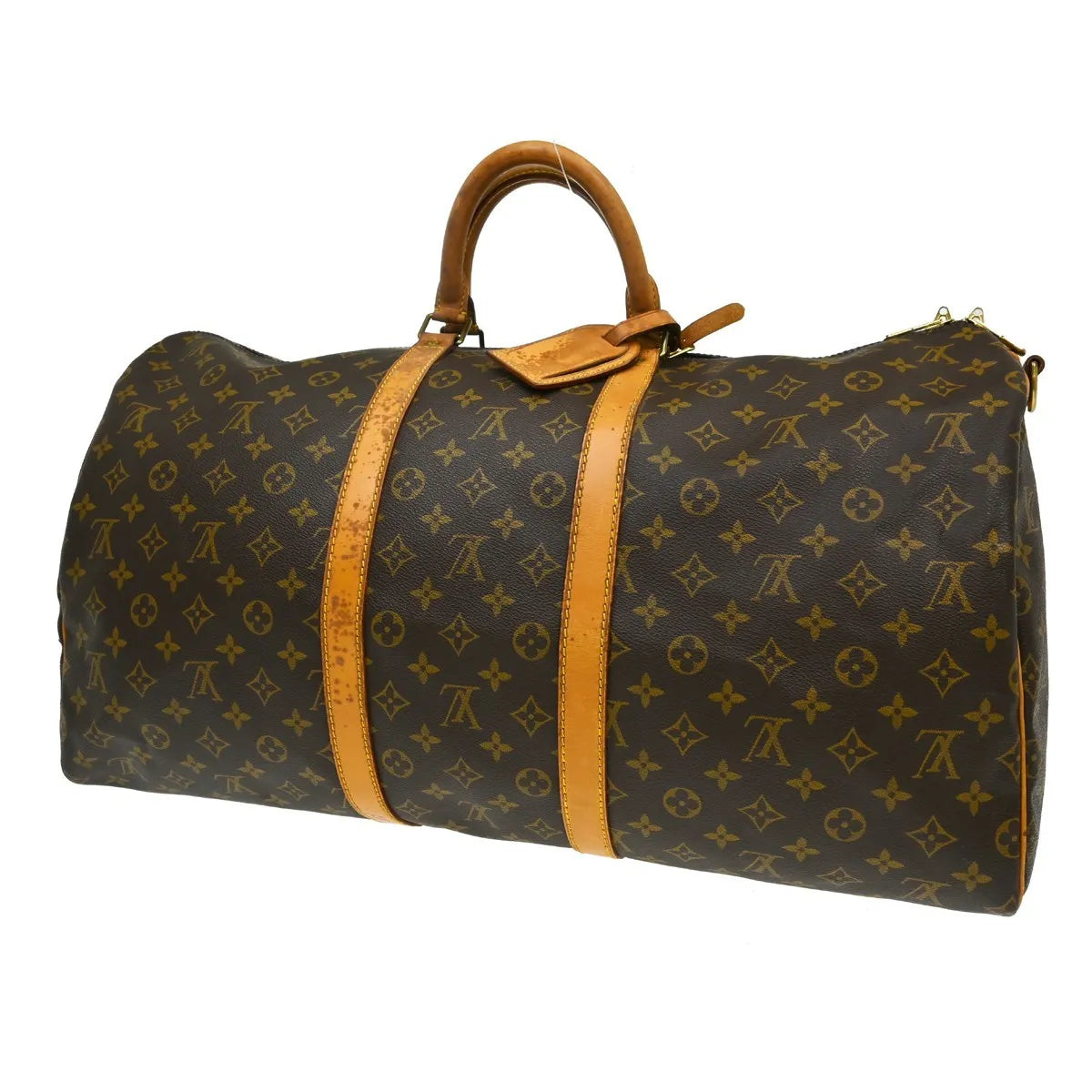 Louis Vuitton Keepall Bandouliere Monogram Canvas Brown Canvas Travel Bag Bag (Pre-Owned)