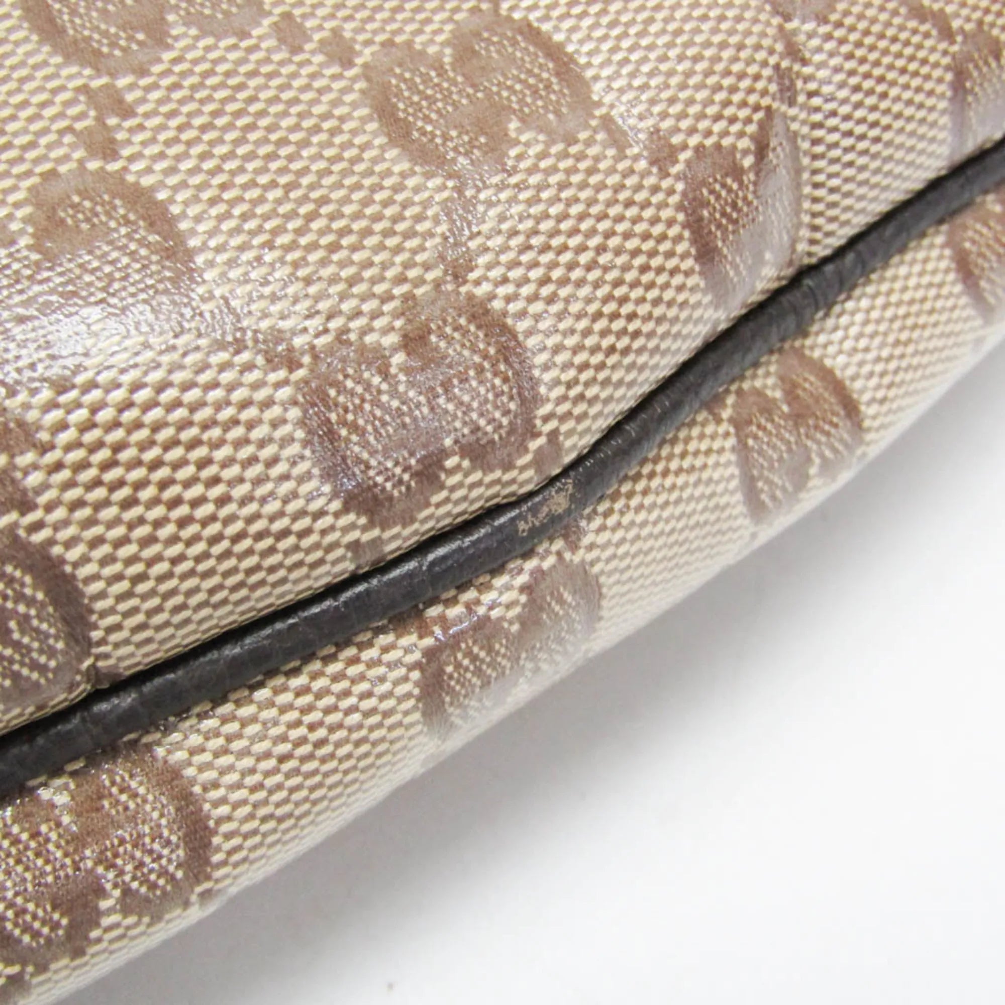 Gucci Abbey D-Ring Convertible Monogram Gg Crystal Beige Leather Handbag (Pre-Owned)